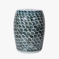 Indigo Fish Scale Garden Stool