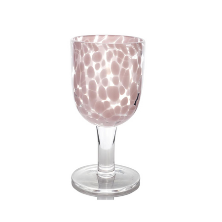 Torcello Pink Spotted Wine Glass  Details