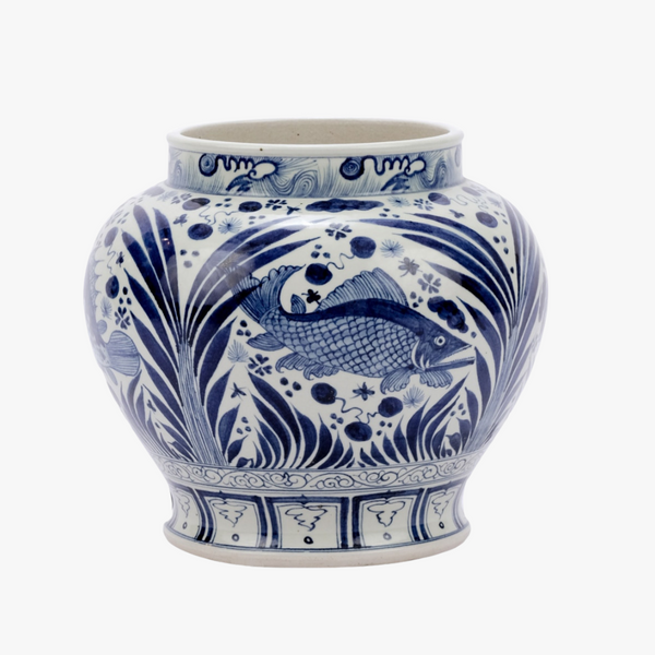 Lotus Fish Open Top Jar