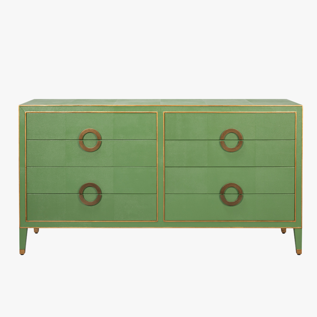 Gideon Verde Shagreen Dresser