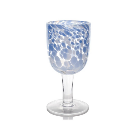 Torcello Blue Spotted Wine Glass Details