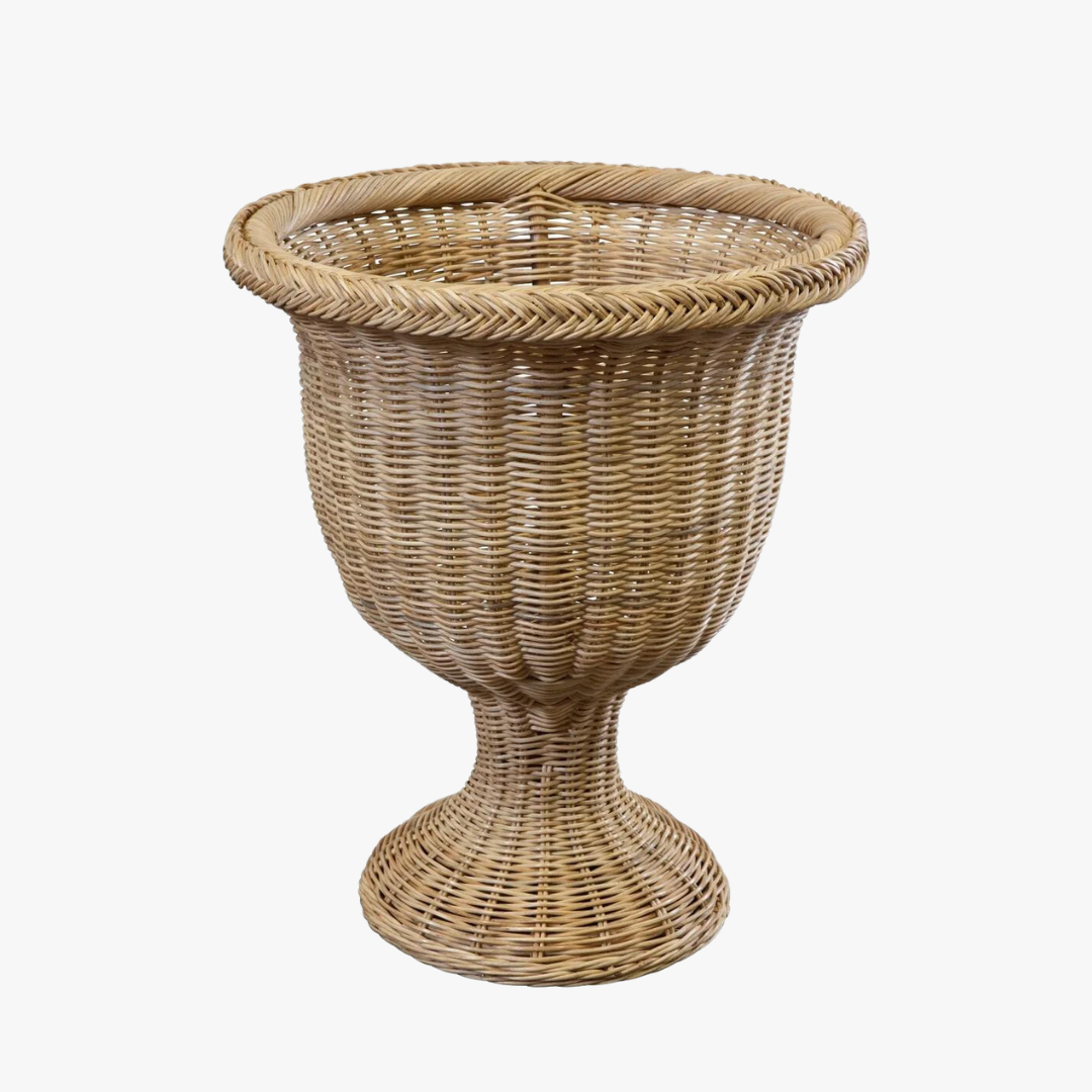 Braided Wicker Urn