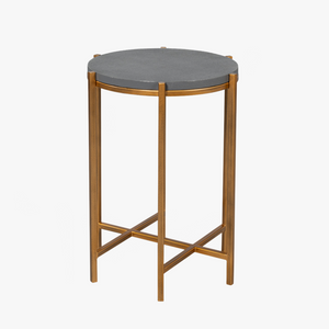 Slate Shagreen Accent Table