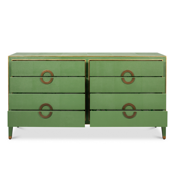Gideon Verde Green Shagreen Dresser