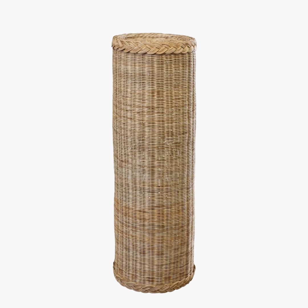 Braided Wicker Pedestal