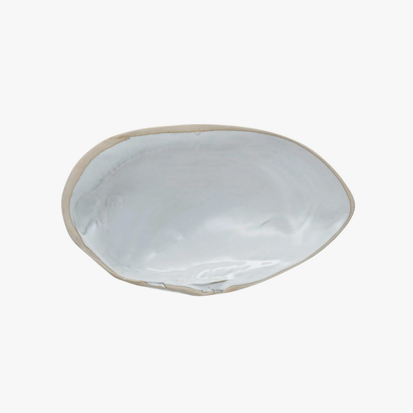 Stoneware Shell Serving Dish