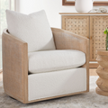 Mansfield Swivel Club Chair styled in living room