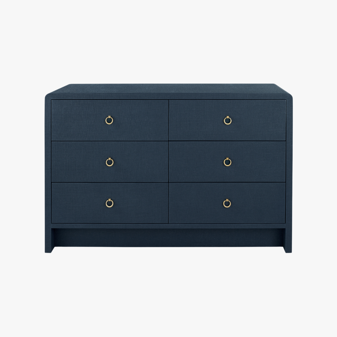 Lark 6 Drawer Dresser, Navy Blue