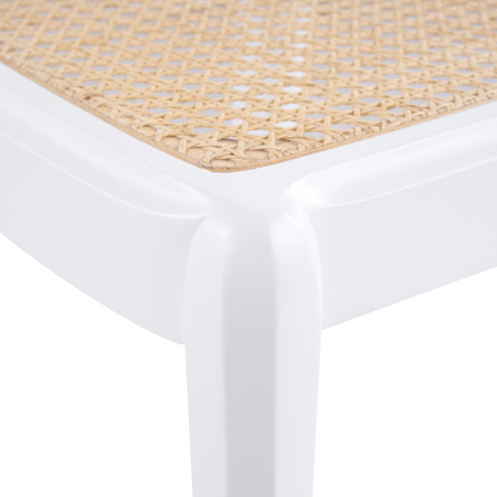 Lana White Side Chair Woven Cane Seat Detail