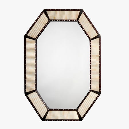 Camden Carved Bone Mirror