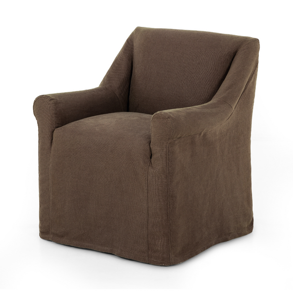 Bella Slipcover Dining Chair - Coffee Linen