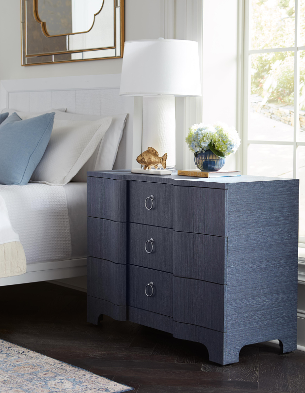 Biarritz Navy Grasscloth Chest