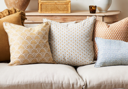 Dear Keaton Block Print Pillow Collection - Walter G Pillow Covers
