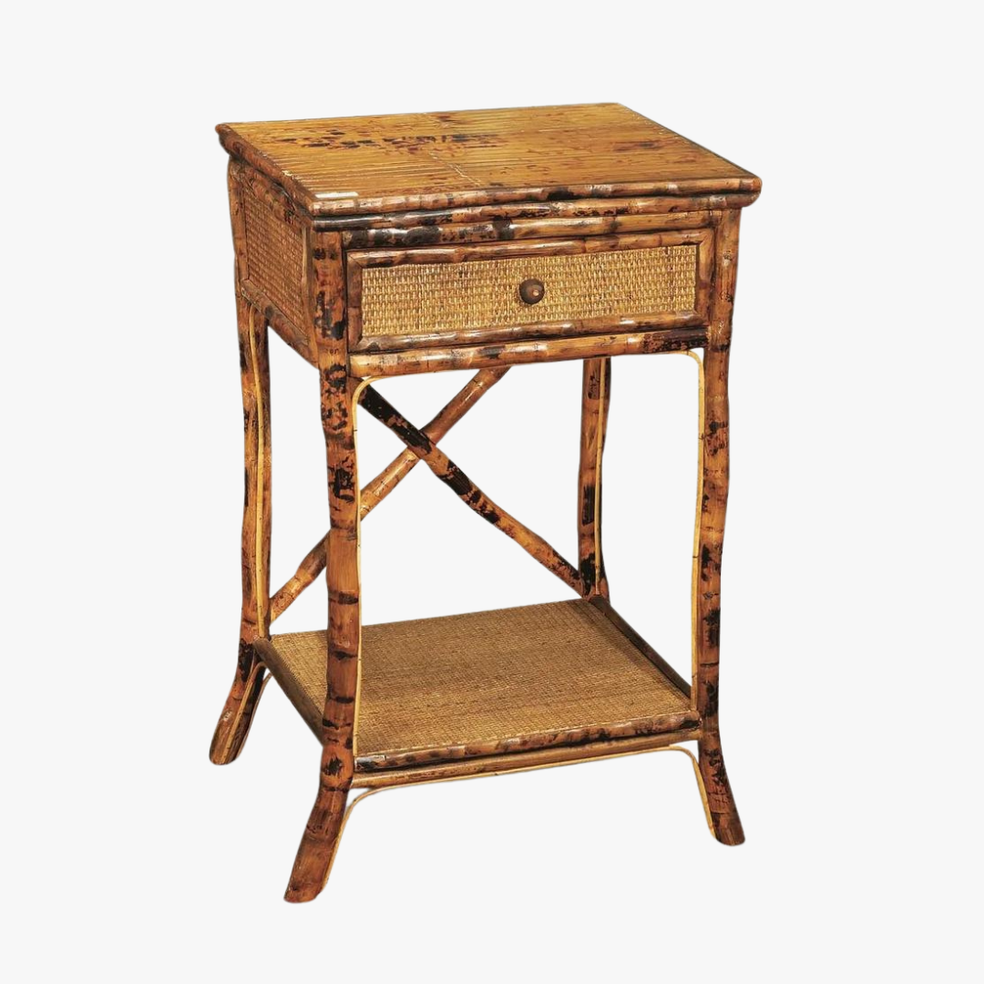 Tortoise Bamboo English Side Table