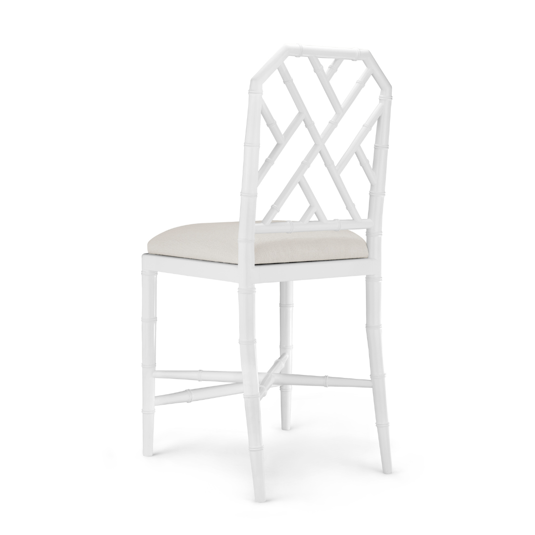 Jardin Eggshell Counter Stool - Fretwork Back 