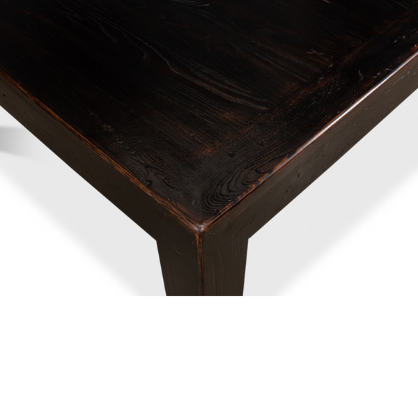 Classic Ming Coffee Table Ebonized Black Closeup