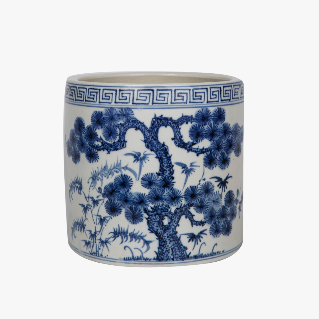 Blue Pinetree Cachepot