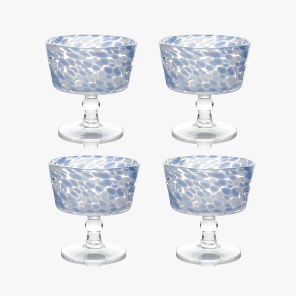 Torcello Blue Spotted Coupe Glass Set