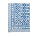 Charlotte Indigo Table Cloth border detail