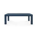 Parsons Navy Grasscloth Coffee Table without glass top