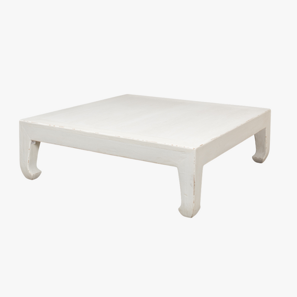 Classic Ming Large Coffee Table - Vintage White FInish