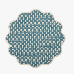 Boti Teal Scalloped Placemat