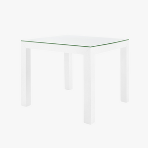 Parsons White Grasscloth Game Table