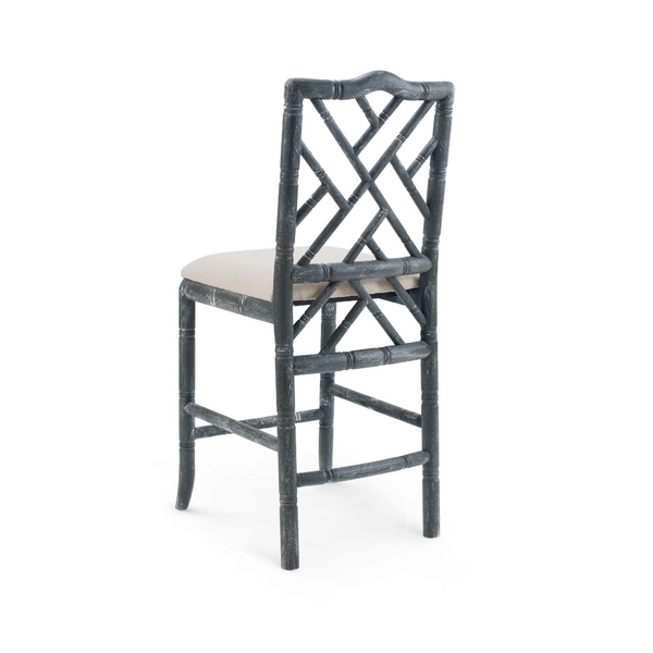 Hayden Grey Chippendale Counter Stool Back