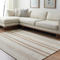 Wells Stripe Rug in living room