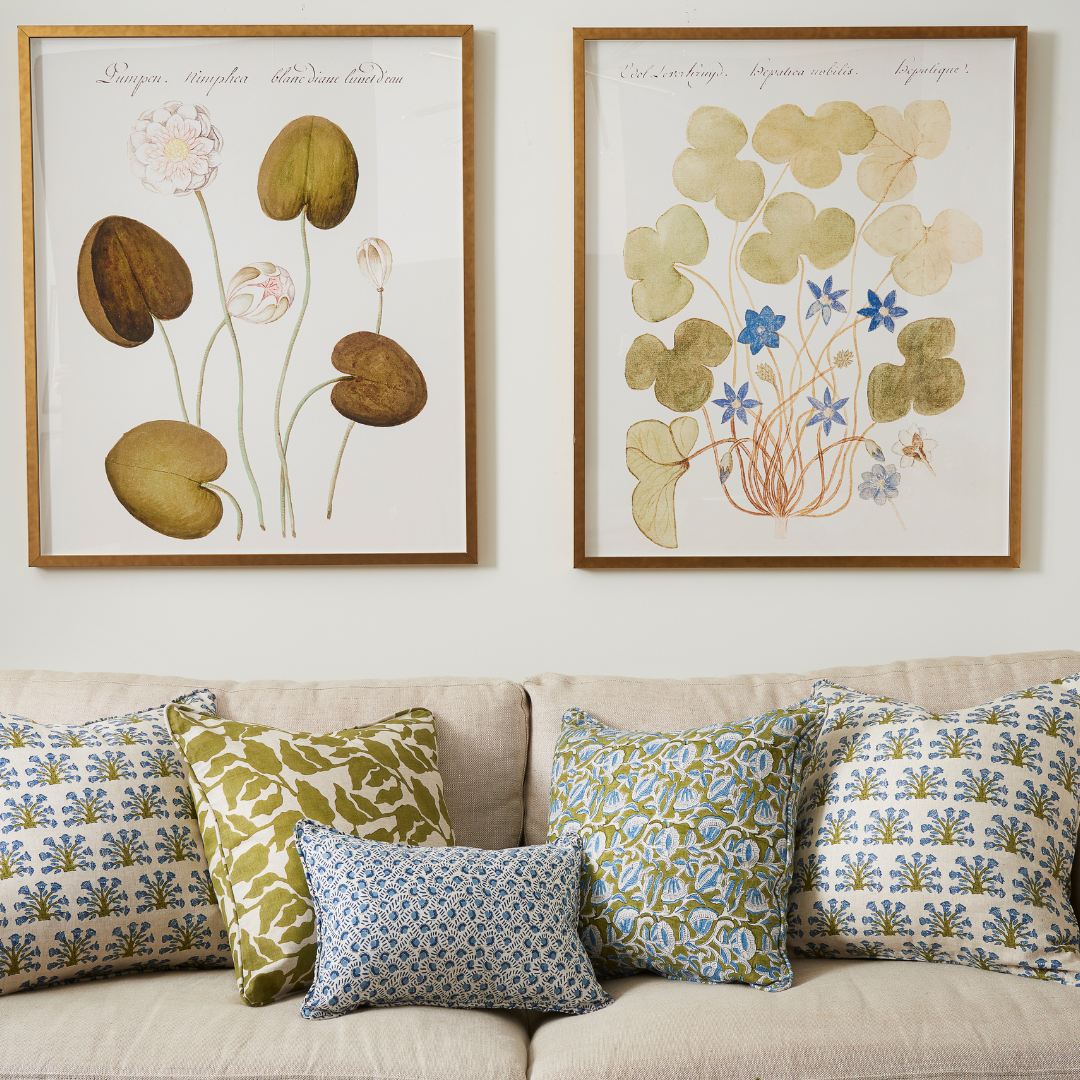 White Flower Bookplate Print with Anemone Bookplate Print