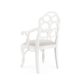 White Lacquer Loop Arm Chair - back view