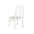 White Lacquer Loop Side Chair back view