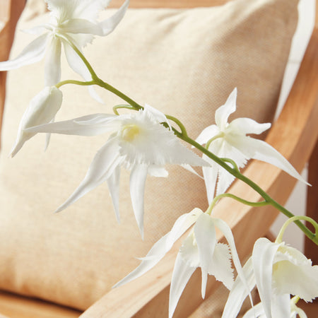 White Spider Faux Orchid blooms