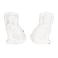 White Staffordshire Dogs - back view
