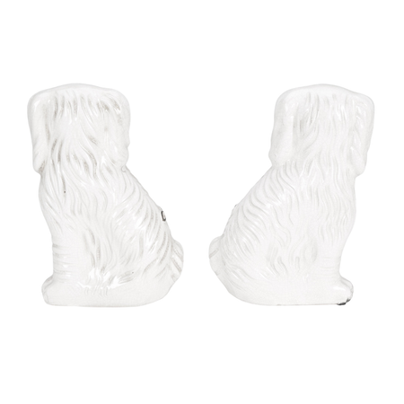 White Staffordshire Dogs - back view