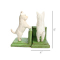 White Westie Cast Iron Bookend dimensions