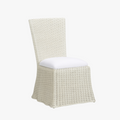Whitewash Draped Wicker Chair