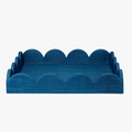 Wonderland Indigo Scalloped Tray
