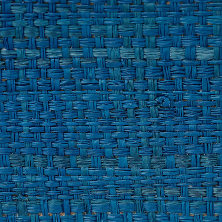 Wonderland Indigo Scalloped Tray raffia texture closeup