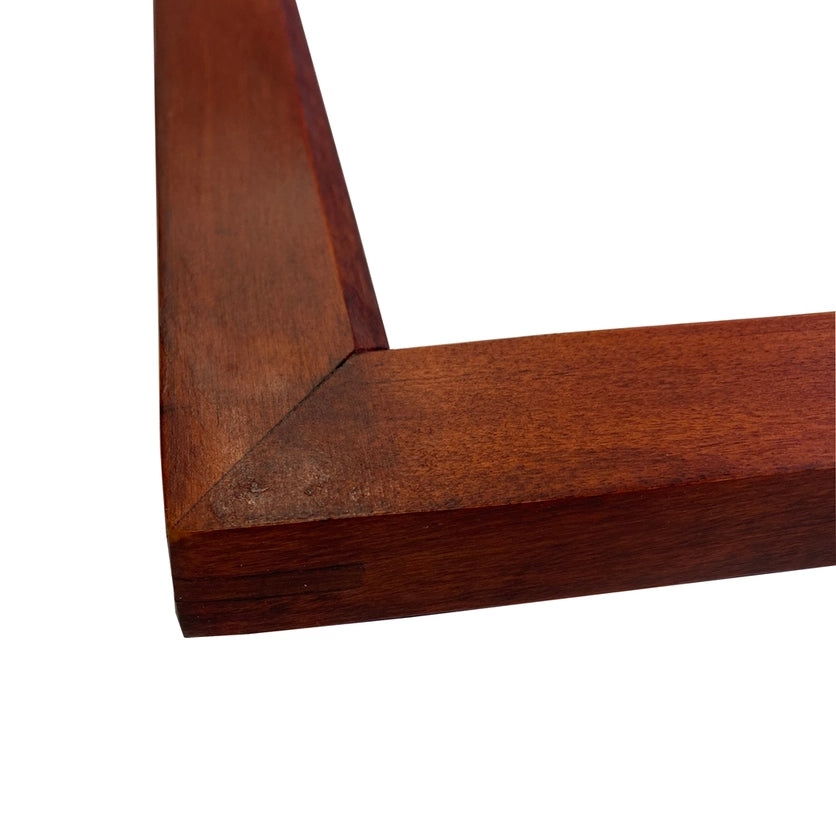 Wood Framed Snowy Egret frame closeup