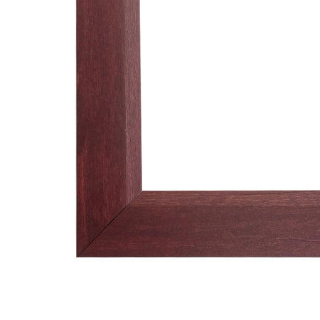 Wooden picture frame corner on a white background