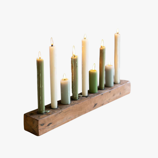 Wood Taper Candle Holder