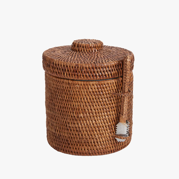 Woven Rattan Ice Bucket