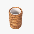 Woven Rattan Tumbler - toothbrush holder