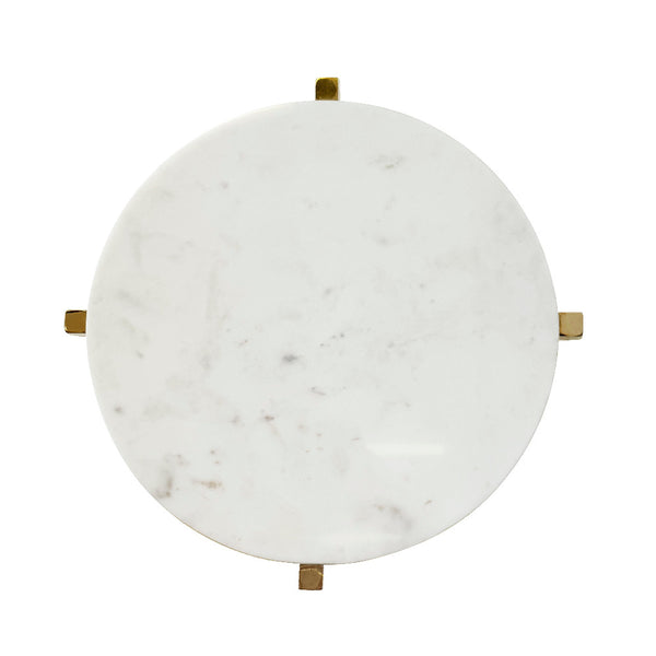 Wynne Accent Table White Marble Top