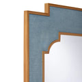 Yangon Blue Wall Mirror with gold details