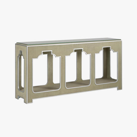 Yangon Moss Raffia Console