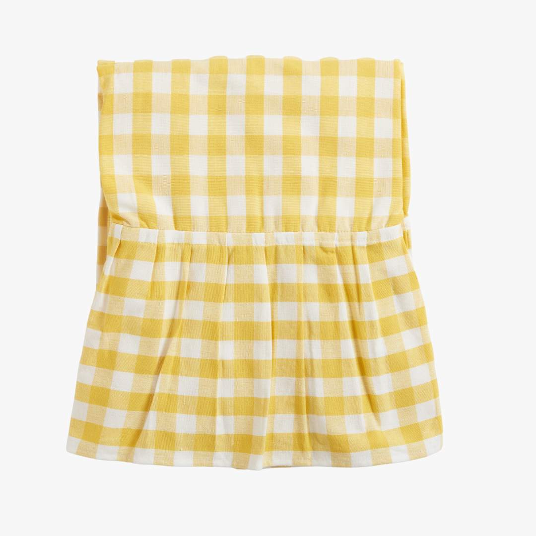 Yellow Ruffle Gingham Table Cloth