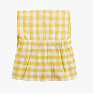 Yellow Ruffle Gingham Table Cloth