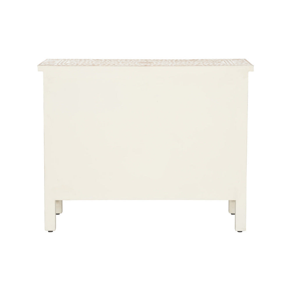 Zara Inlay Chest painted white back